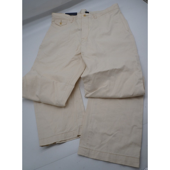 POLO RALPH LAUREN Relaxed Fit Chino Buckled-Back Pant in Khaki Size 36/32 $168